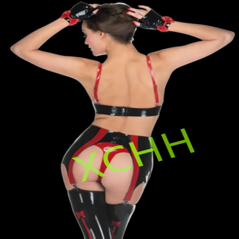 Women Latex Garter Belt Fetish Shorts Rubber Underwear Cosplay Costumes Party Wear Custom Made