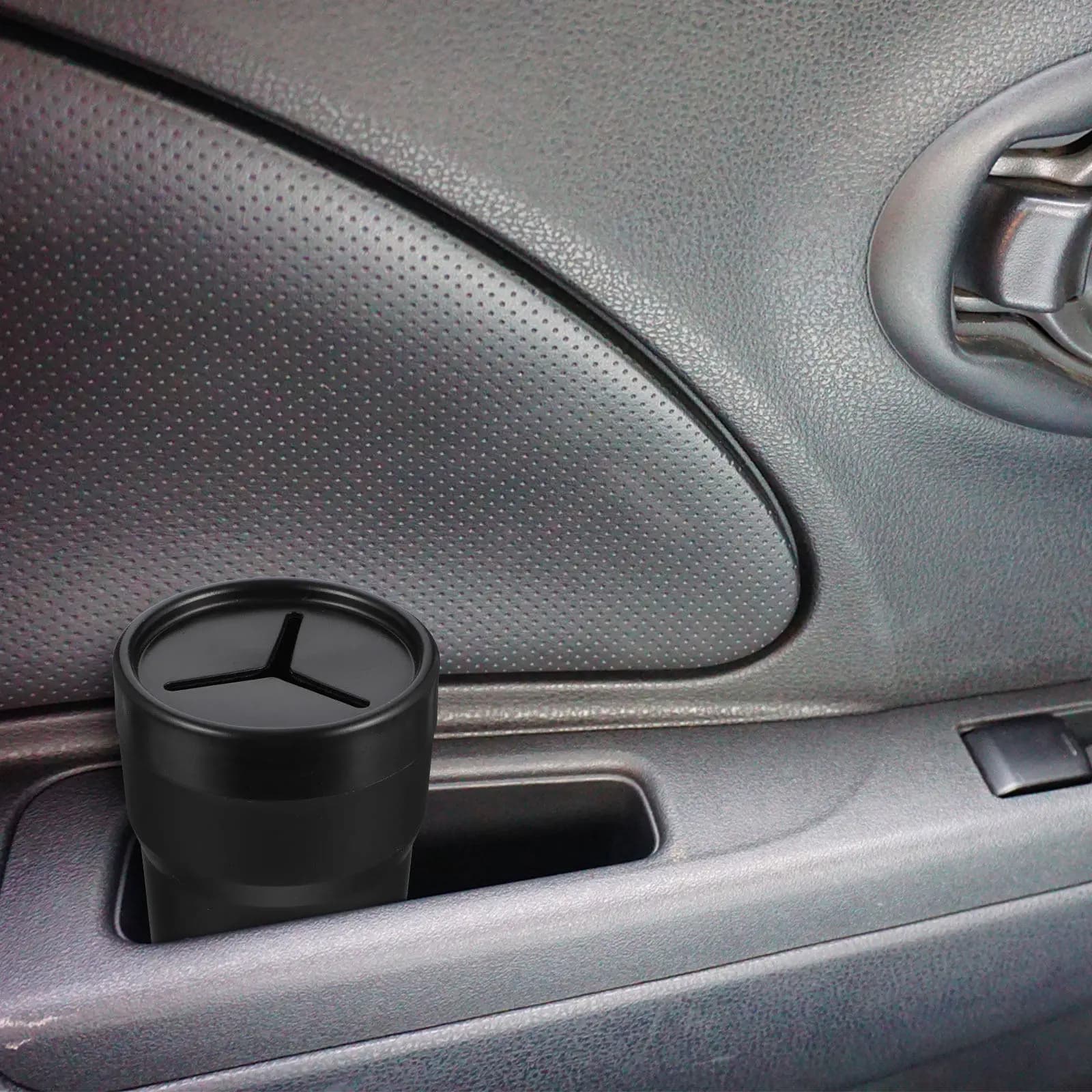2Pcs Portable Car Trash Can Cup Holder Mini Auto Garbage Bin Leakproof Vehicle Wastebasket Bin Multipurpose Car Organizer