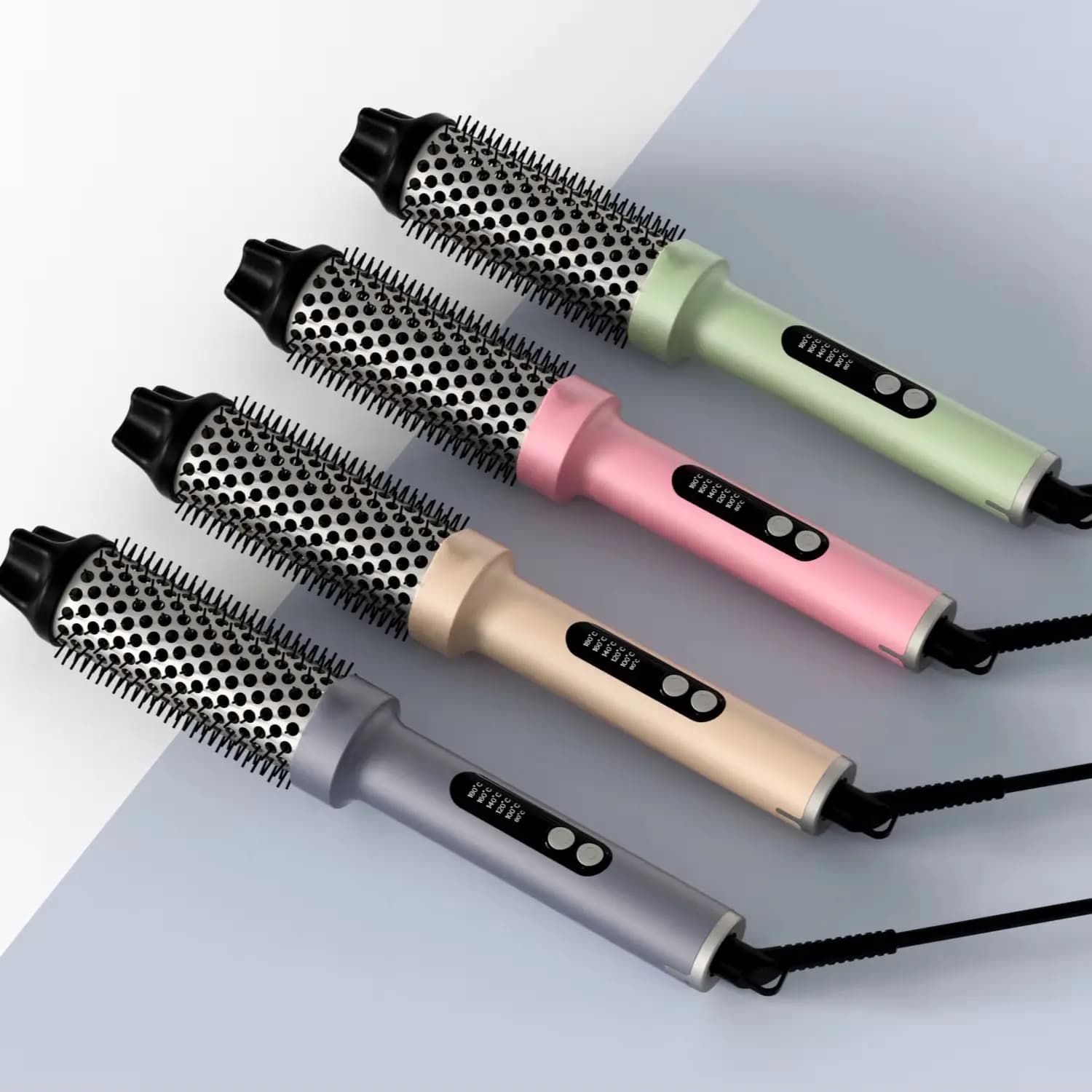 Ionian Electric Thermal Hair Brush Brush with Heated Ceramic Handle Hot hair curler comb with iron brush for nylon hair plate