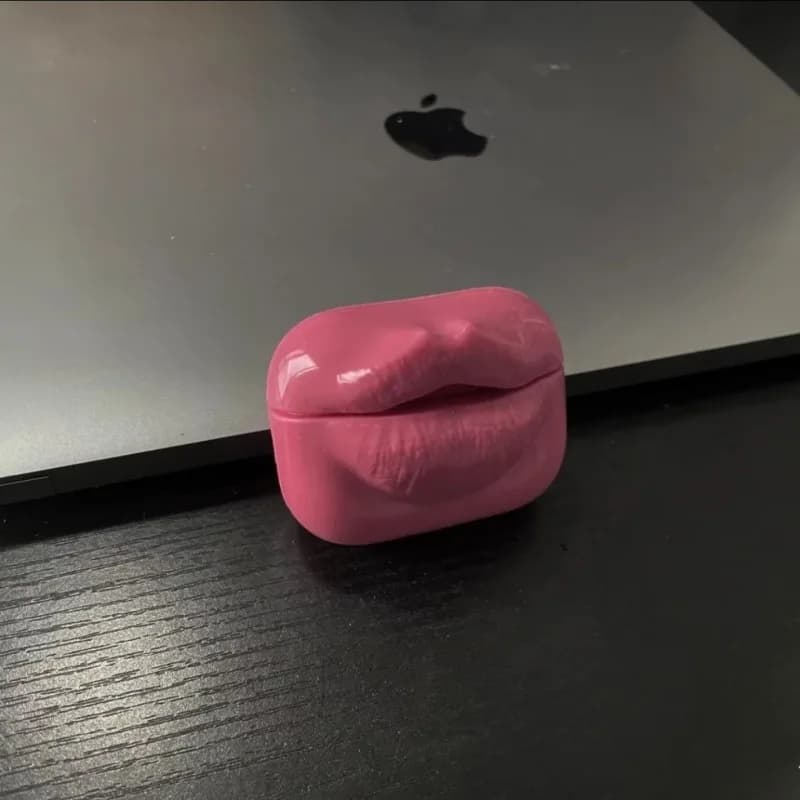 Custodia Protettiva per Auricolari Apple Airpods Pro3 2 3 4 1, Design Creativo e Divertente a Forma di Labbra Tridimensionali, Regalo