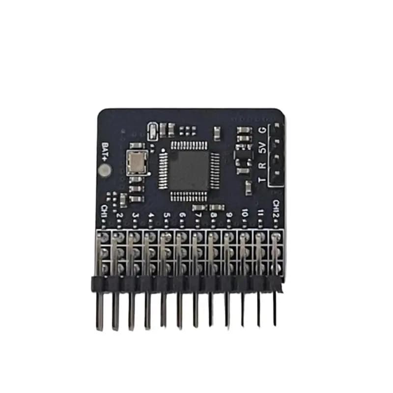 PWM JABS-CRSF ELRS 12-channel adapter with 12 PWM outputs, integrated BEC 5V power supply for RC, drones, cars, boats