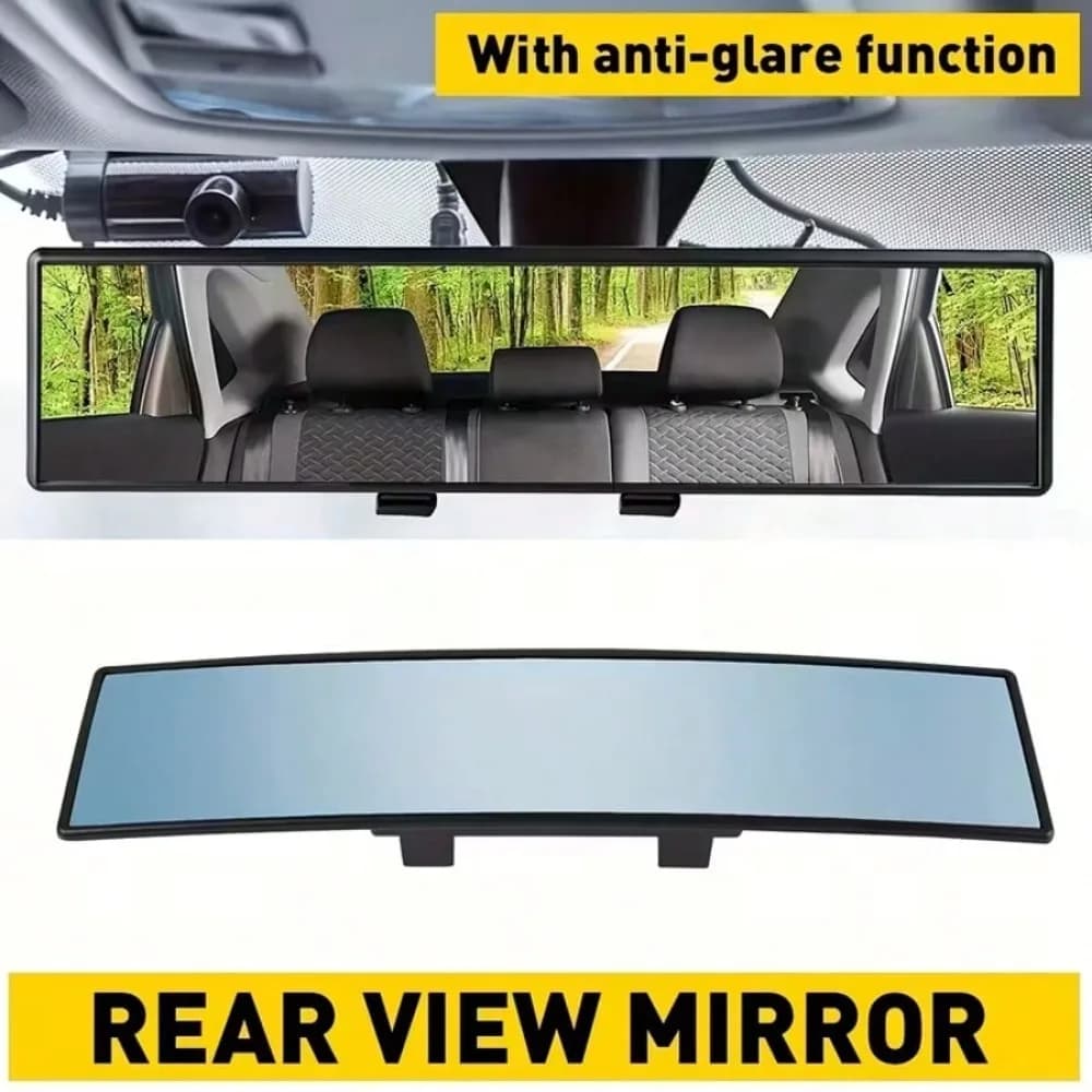 Universal Clip-on Wide Angle Rearview Mirror, Panoramic Anti-glare Blind Spot Elimination Mirror