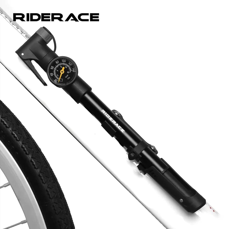 140PSI pompa per bicicletta gonfiatore per pneumatici Schrader Presta Valve Ball Needle tubo flessibile portatile MTB Bike pompa a mano accessori per ciclismo