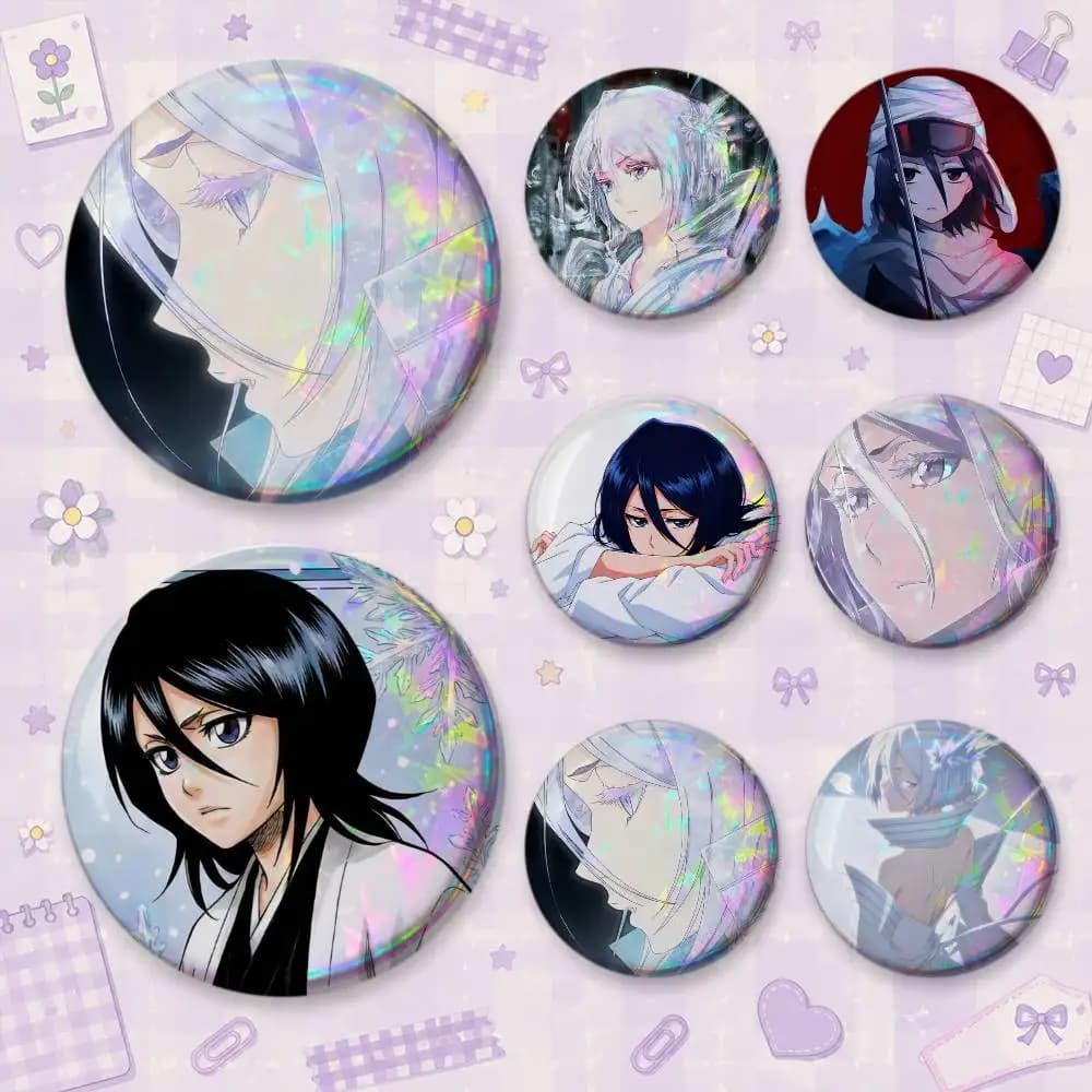 Hakka no Togame Rukia Kuchiki Bleach Brooches Cartoon Badge Pins Backpack Hat Accessories Friend Gift