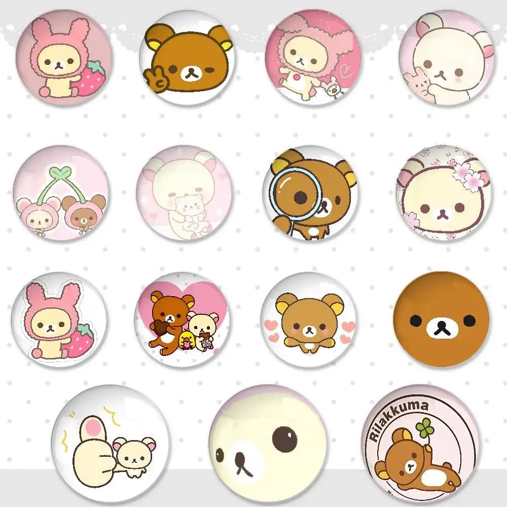 Spilla smaltata Rilakkuma, graziosi distintivi in latta, spilla a bottone morbida, spilla in metallo, accessori personalizzati per gioielli, cappelli, borse, revers