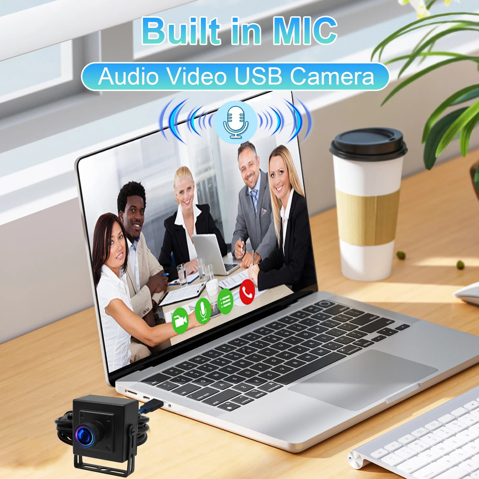 USB Webcam ELP 4K Ultra HD 2160P 30fps CMOS IMX317 with Fire Fixed 3.6mm lens for PC, PI, Laptop