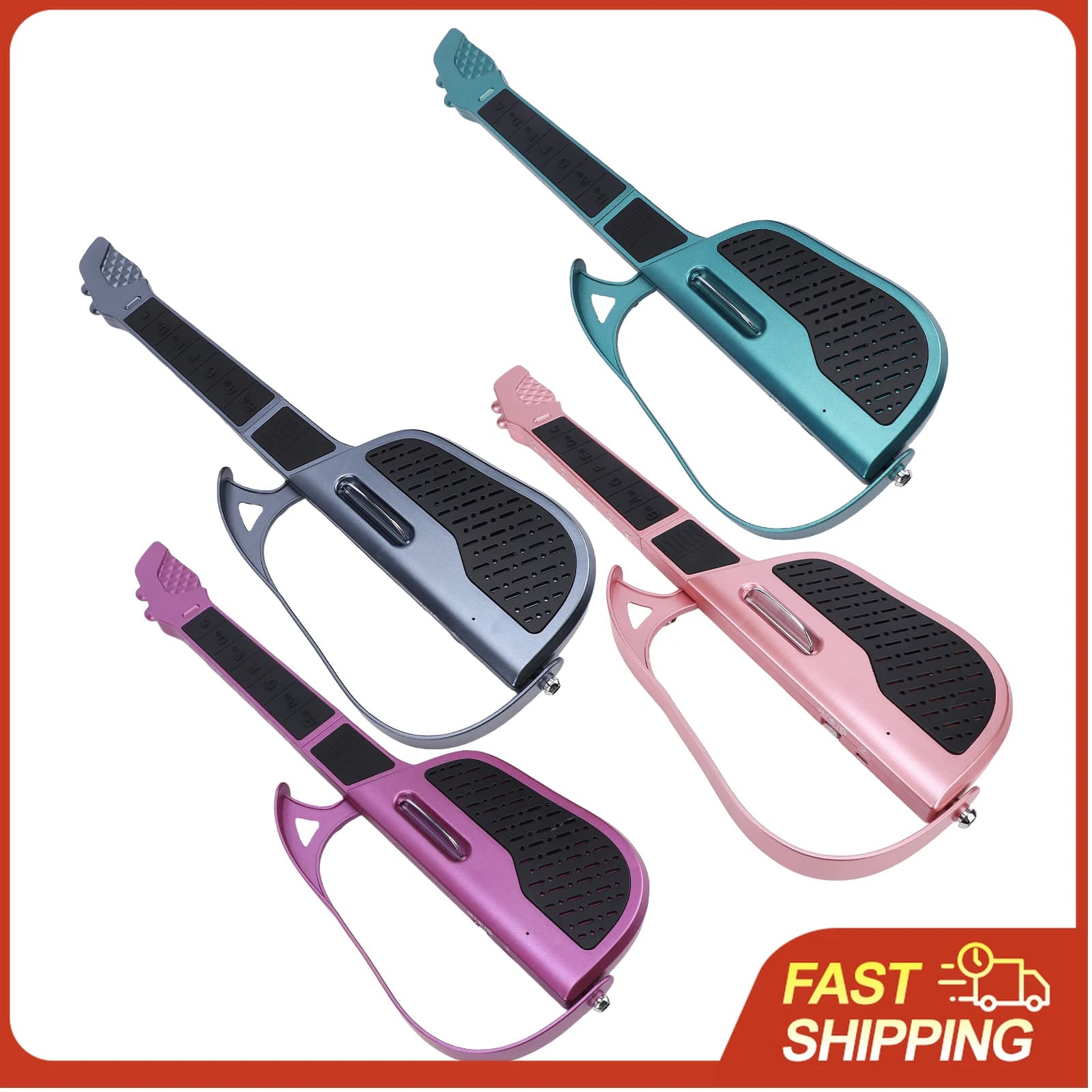 Giocattolo Chitarra Elettrica Pieghevole per Bambini, 7 Tasti, Batteria Ricaricabile, Strumento Musicale Educativo Portatile, Regalo da Viaggio