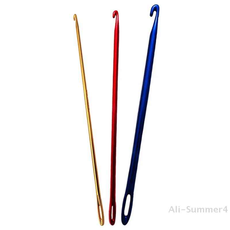 Ago da cucito per maglieria fai da te con uncinetto in alluminio tunisino afghano da 2,75/4.0/6.0 mm