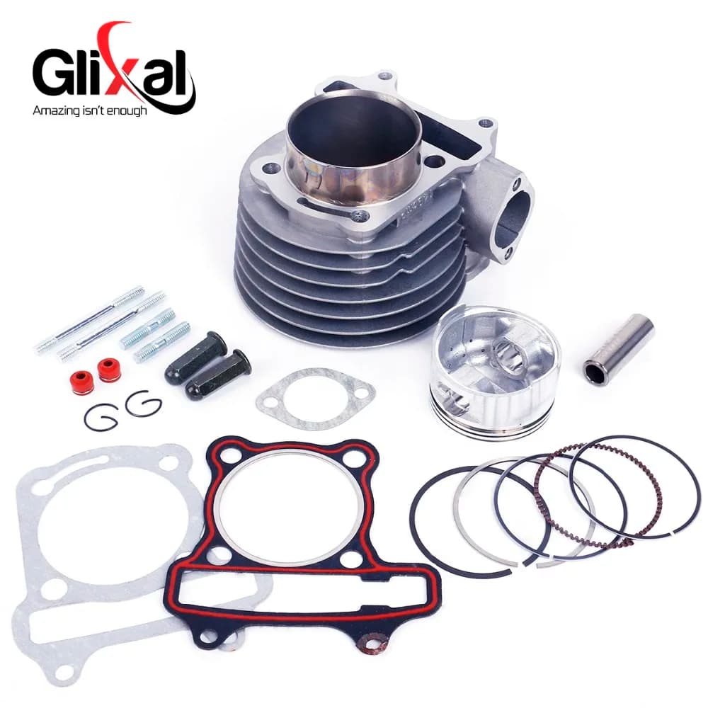 Glixal GY6 160cc motore Scooter cinese 58.5mm kit cilindro grande foro con Kit pistone per ciclomotore Go-Kart 4T 157QMJ ATV