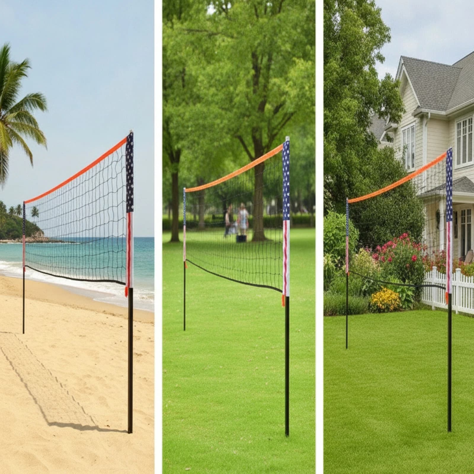 Water Volleyball Net Portable Pool Volleyball Net Sports Equipment Heavy-Duty Sturdy for Families, Backyard