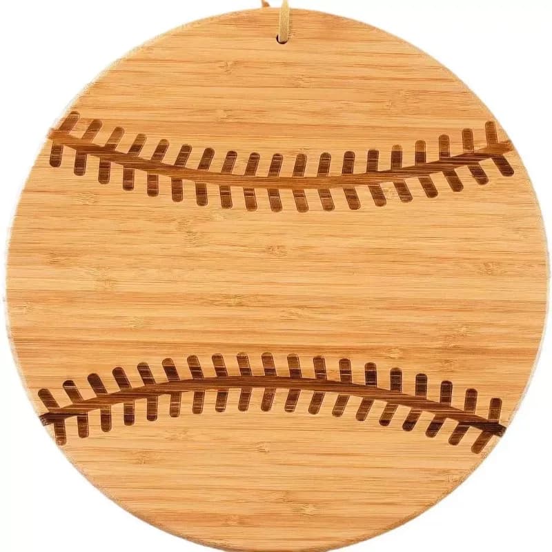 AT19-Household Wooden Cutting Board Bamboo, Round Dinner Plate, Kitchen Vegetable And Fruit Cutting Board, Wood Pizza,Dessert Pl