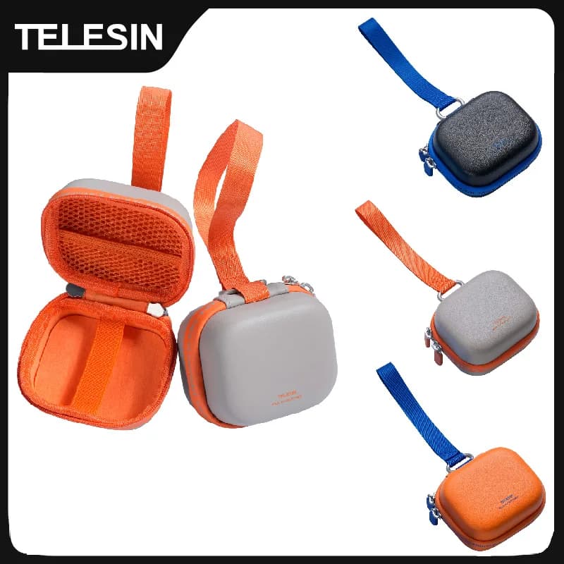 TELESIN DisAdv Mini transport case for DJI OSMO Action 6 5pro 4 3 GoPro Hero Insta360 semi-open quick release bag