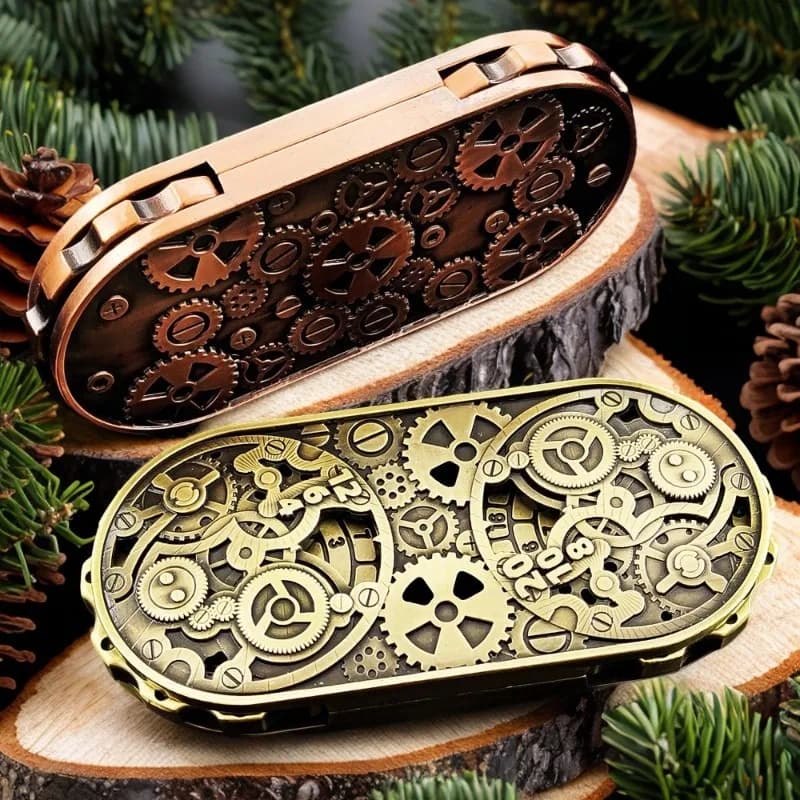 Fidget Roller Spinner 7in1 Gear Doppio Disco Punta Delle Dita Pignoni Rotante Volano In Metallo EDC Alleviare Lo Stress Giocattolo Ansia