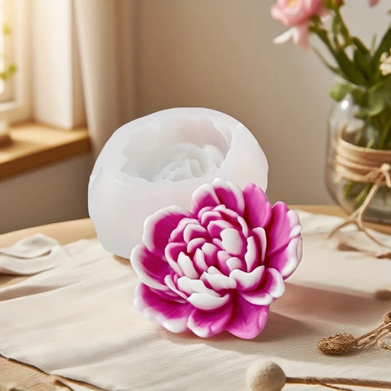 Stampo Floreale Riutilizzabile per Candele, Saponi, Resina - Resistente alle Alte Temperature, Facile da Sformare - Design Floreale Elegante per Aromaterapia Fai-da-Te