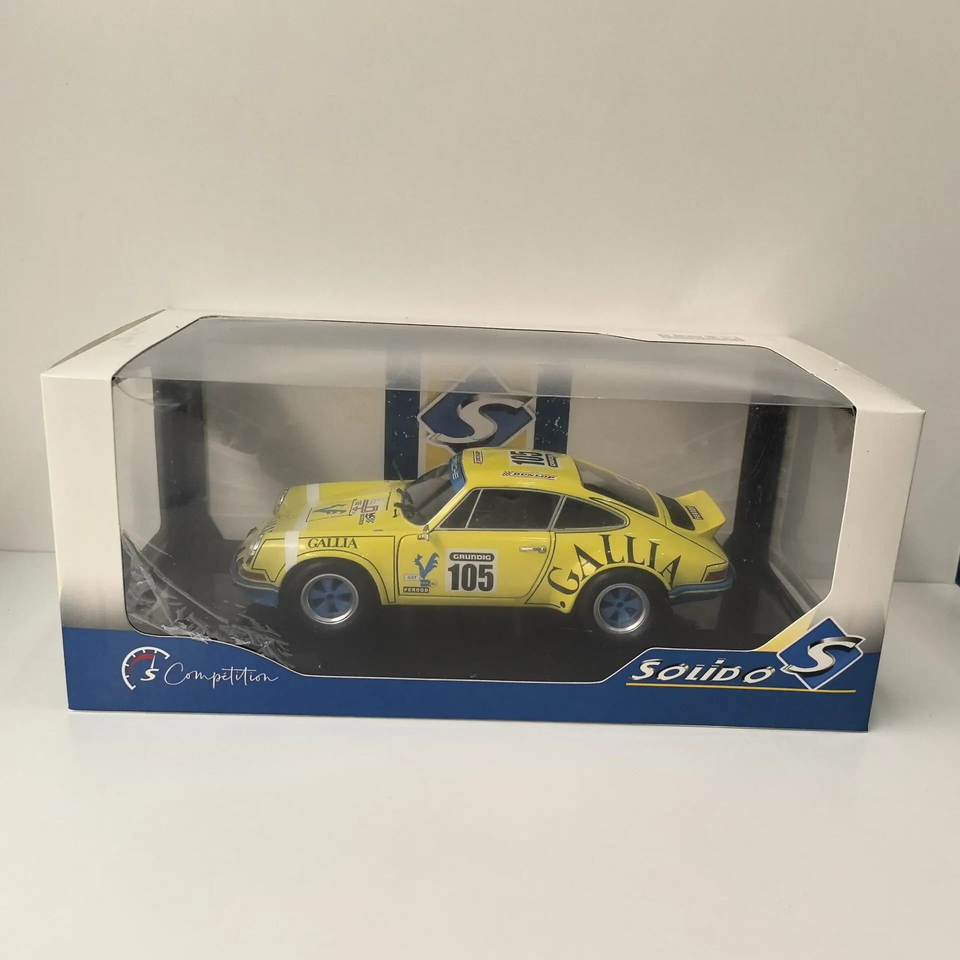 Defezzi sulla Superficie Verniciata, Modellino in Scala 1/18 SOLIDO PORSCHE 911 RSR 1973 Racing 42 in Lega