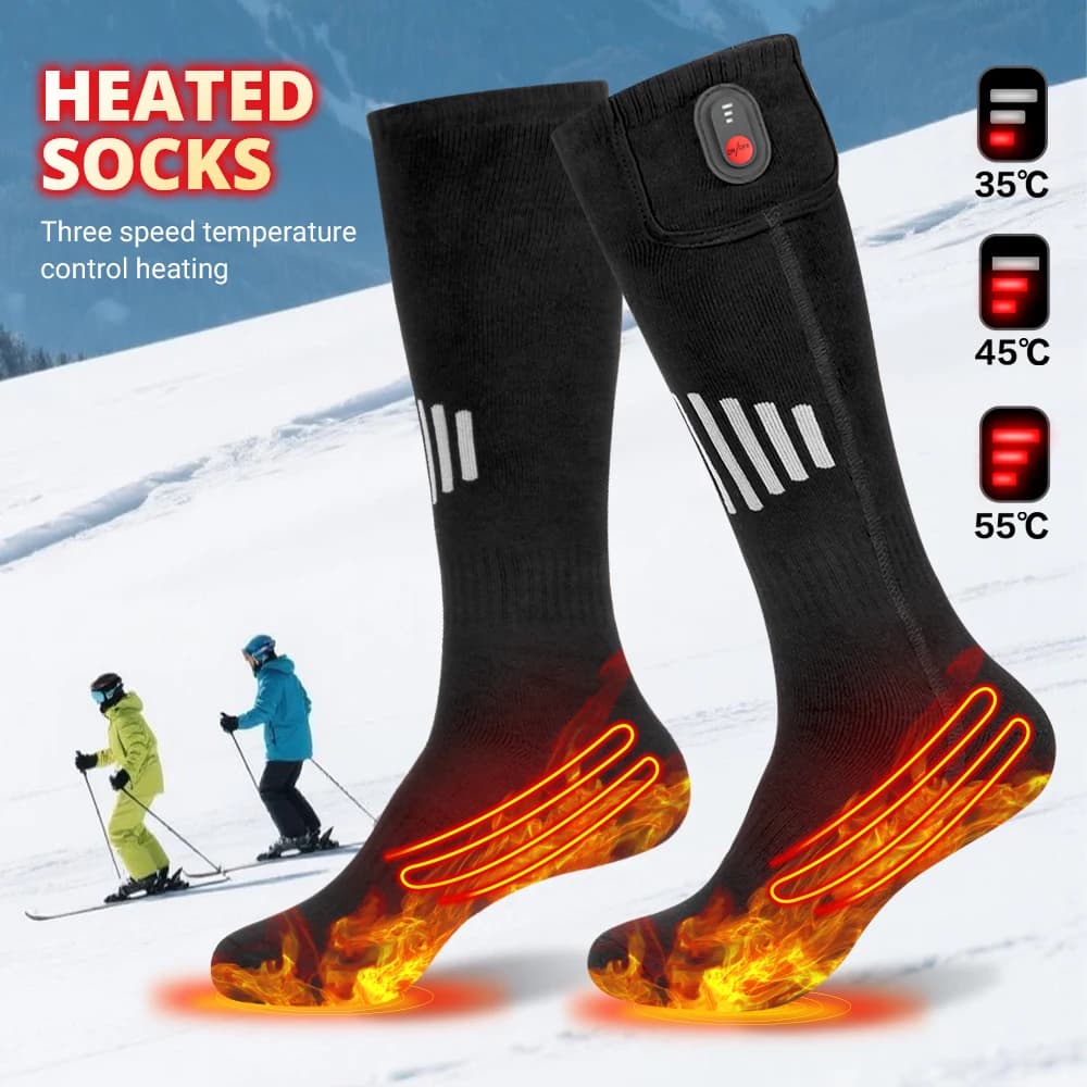 Heated socks Ski socks for hot winter snowmobile 65 °C Heated boots with USB rechargeable lithium battery Heated socks Hot sports