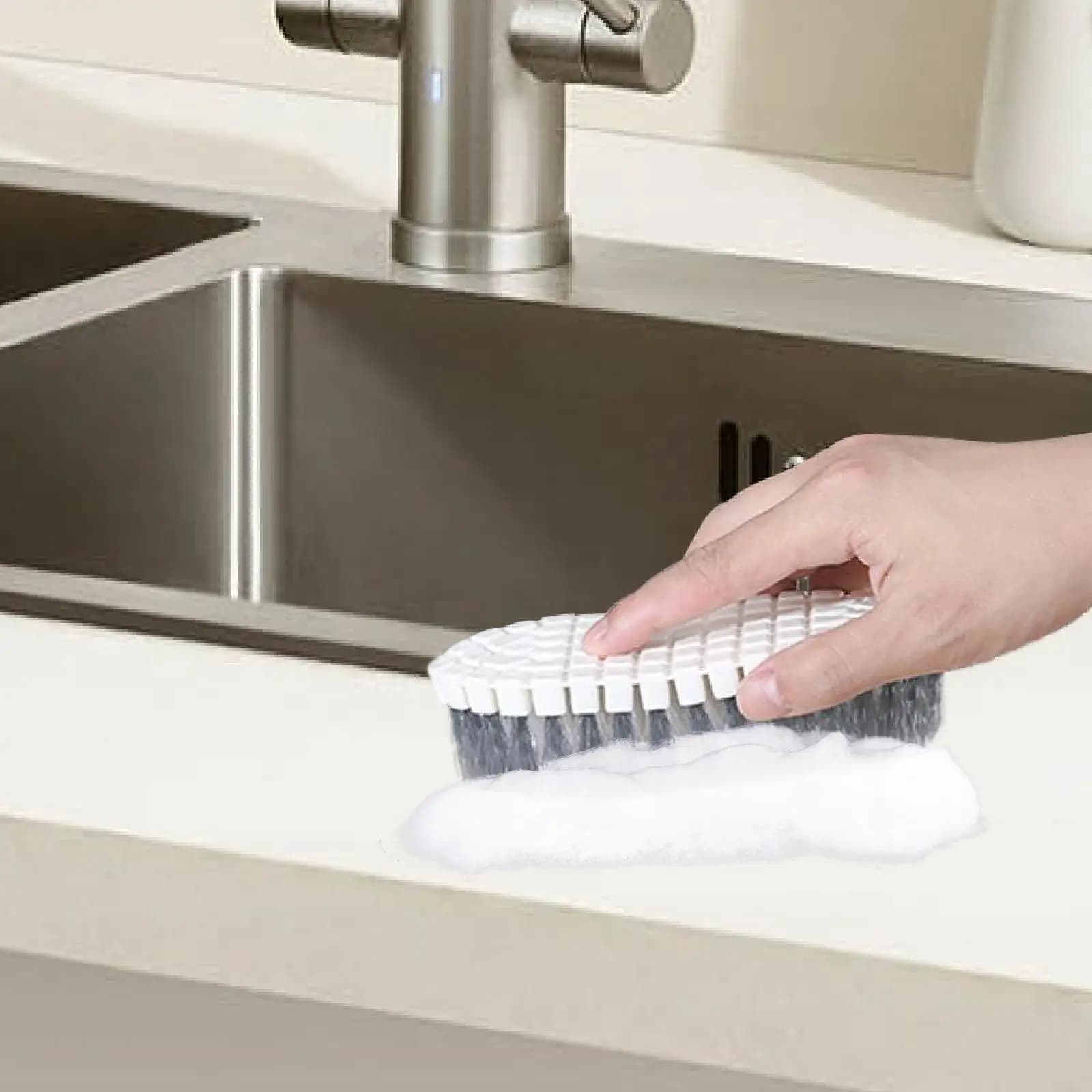 Spazzola per pulizia Spazzola per pulizia leggera e ergonomica, facile da usare, per WC, bagno di casa, cucina domestica