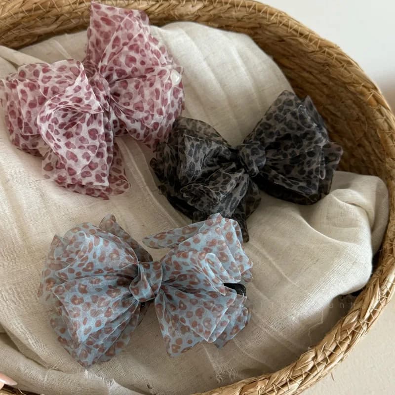 Fermaglio per capelli a banana verticale con stampa leopardata blu, serie 2026, nuovo fermaglio per coda di cavallo a copertura totale, accessori per capelli da donna