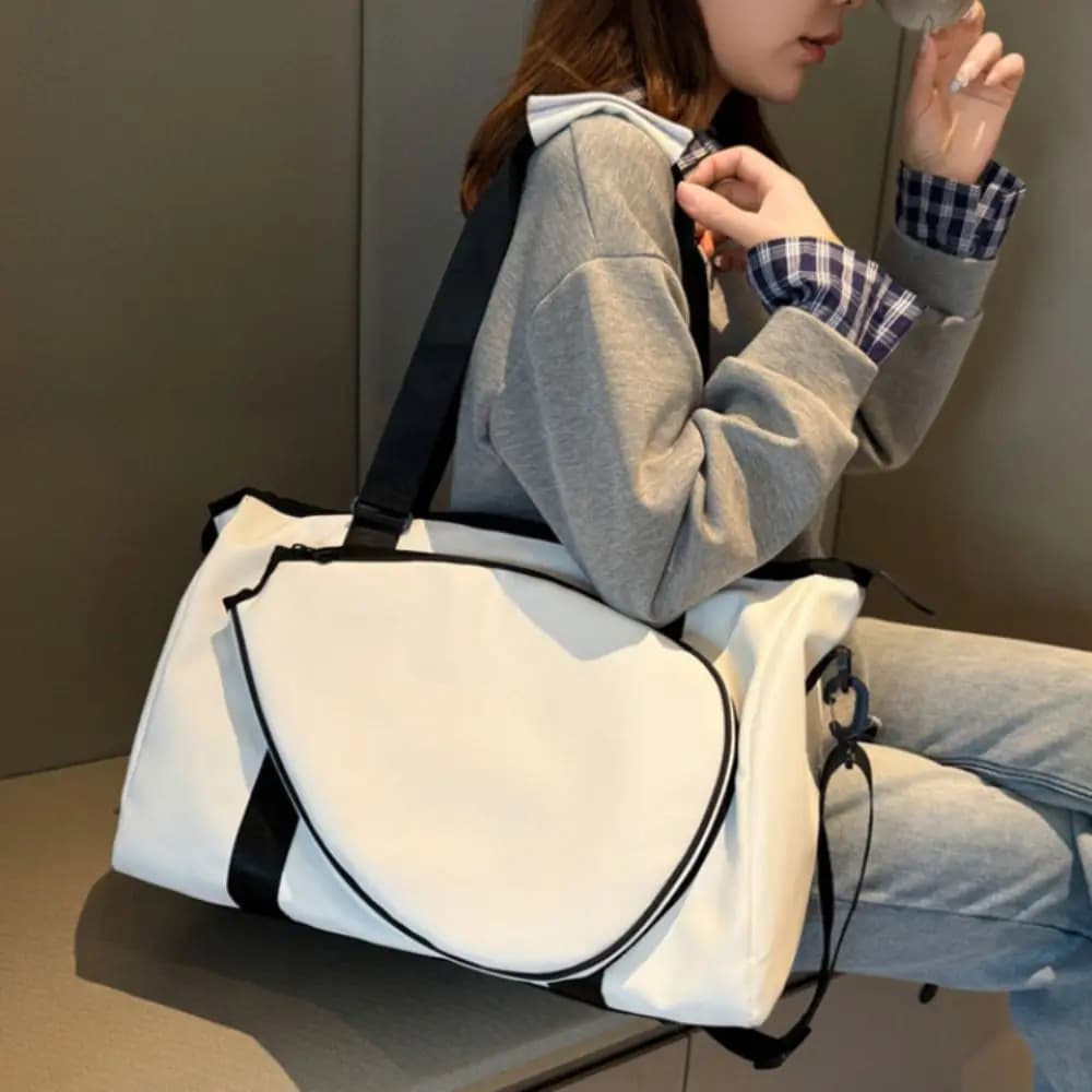 Large Capacity Tennis Racket Bag Adjustable with Handle Tennis Shoulder Bag Beauty Comfortable Straps Sports Fitness Bag Travel