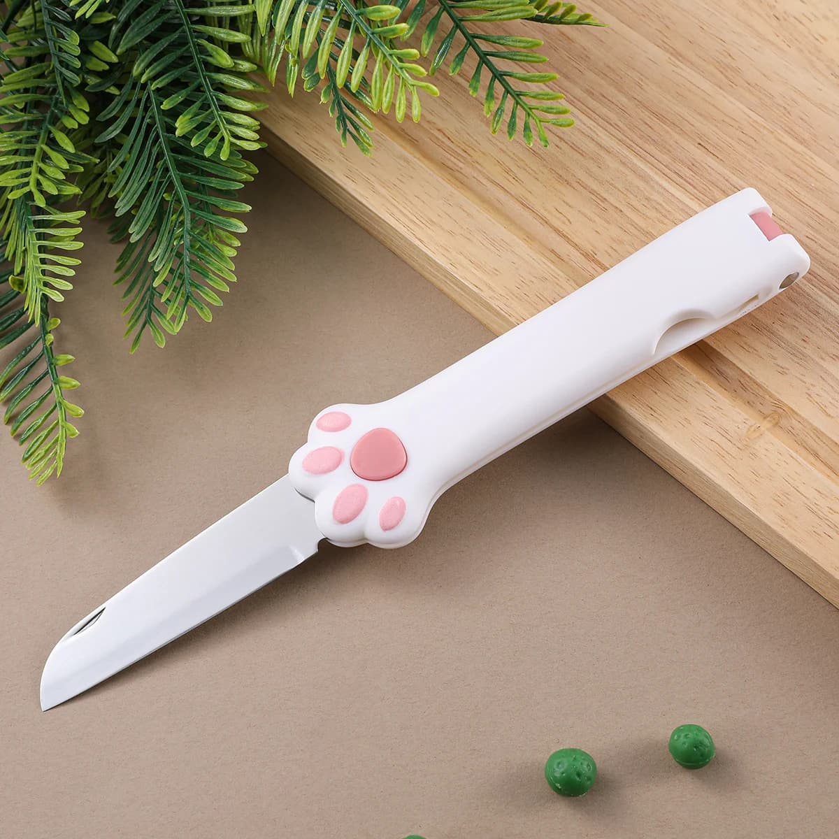 Coltello per Frutta Due-in-Uno, Nuovo Gadget da Cucina Pieghevole e Portatile, Pelapatate in Acciaio Inox Multifunzionale