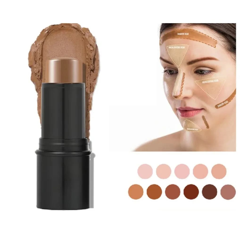 Vegan Black Contour Stick Custom Logo Private Label Makeup Sculpture Wholesale Defining Shading Creamy Evidence