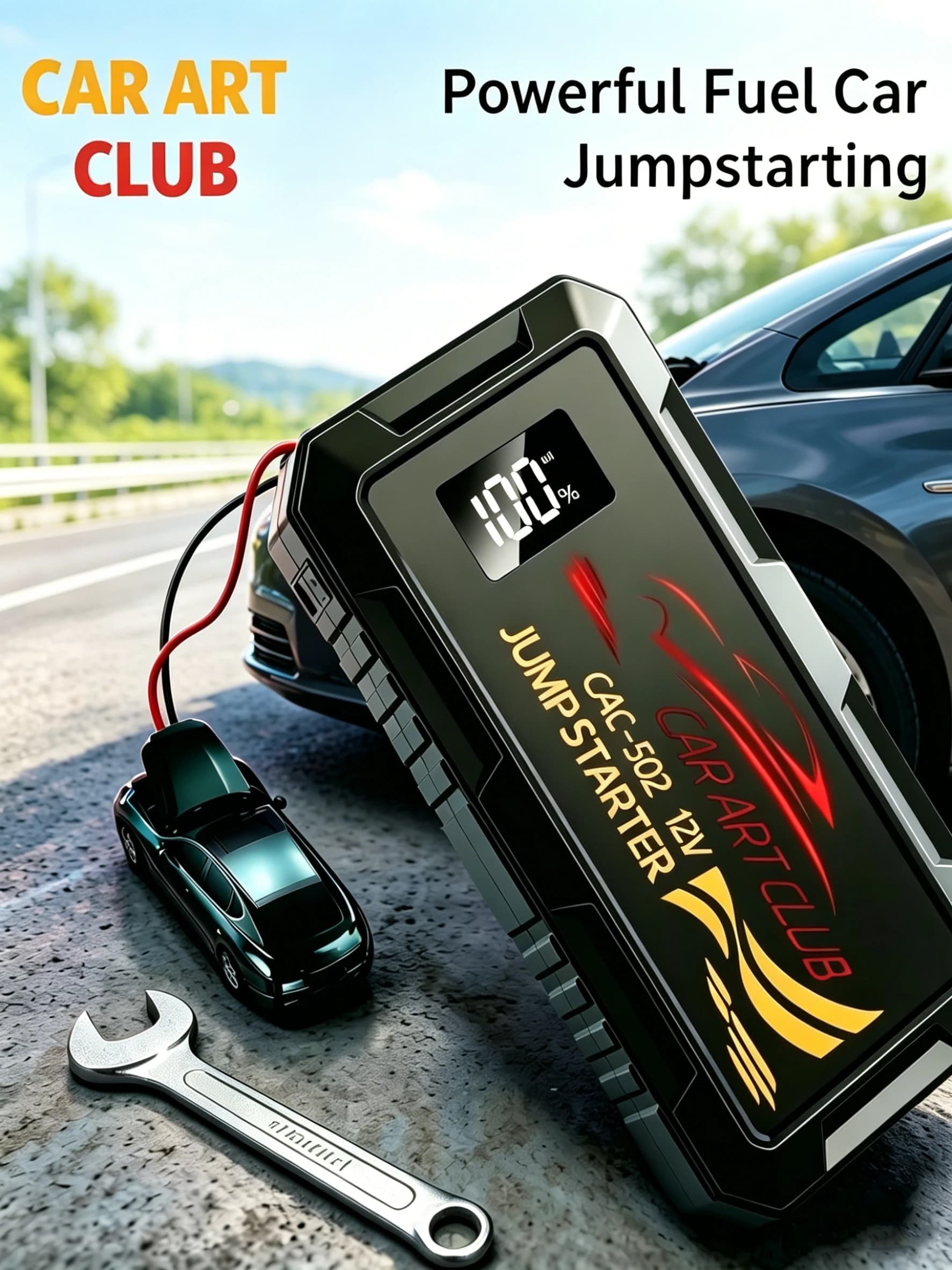 Avviatore d'emergenza portatile 2000A/600A per auto, power bank e booster per veicoli a 12V