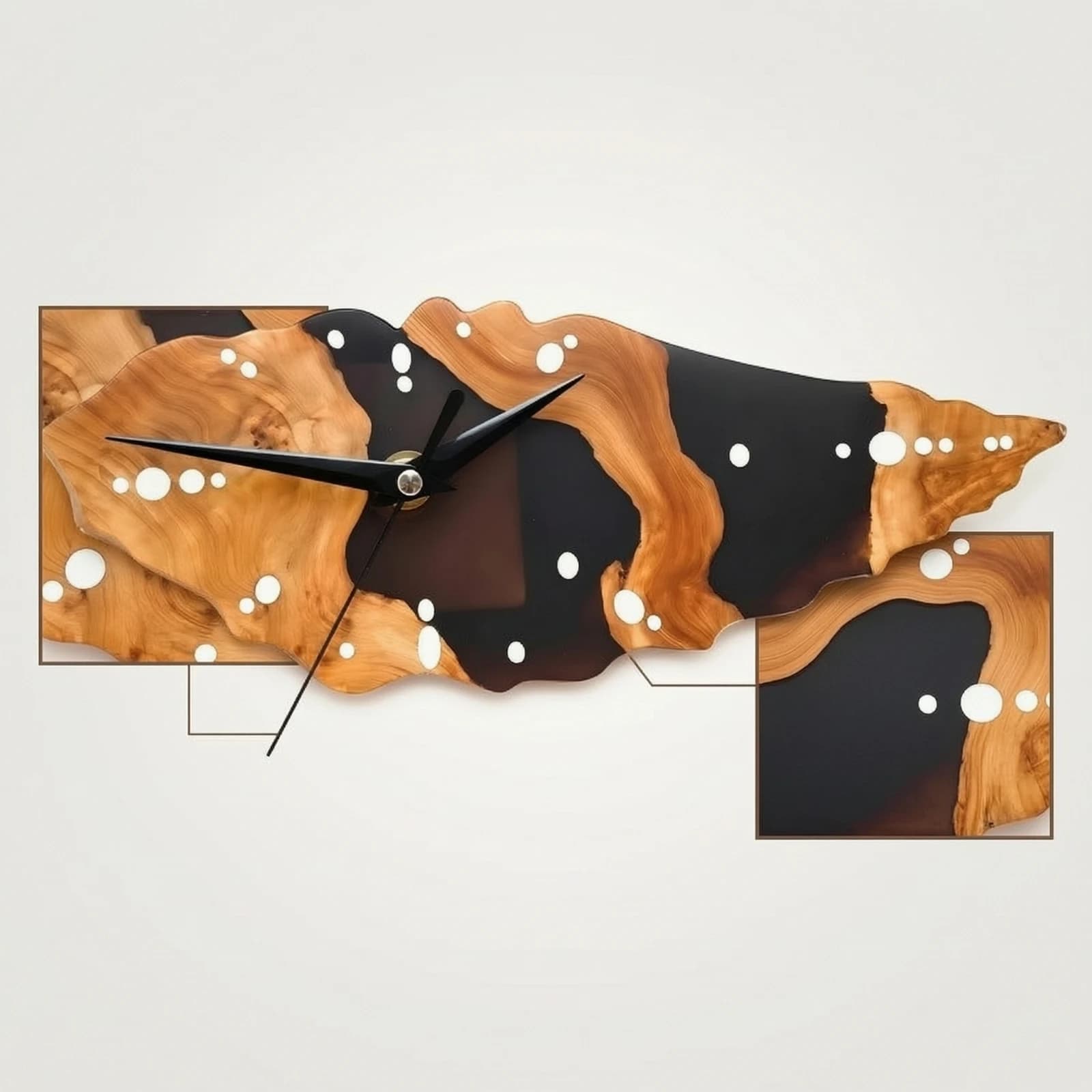 Wood Slab Clock Rustic Wood Wall Clock Modern Minimalist for Homeowners, Living Room, Bedroom