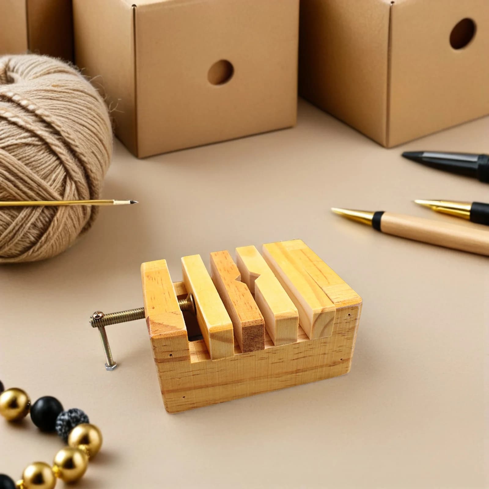 Wooden Clamp Engraving Vise Seal Engraving Device Durable Woodworking Fixing Tool Stamp Stone Set Handcraft Seal Clamp Carving