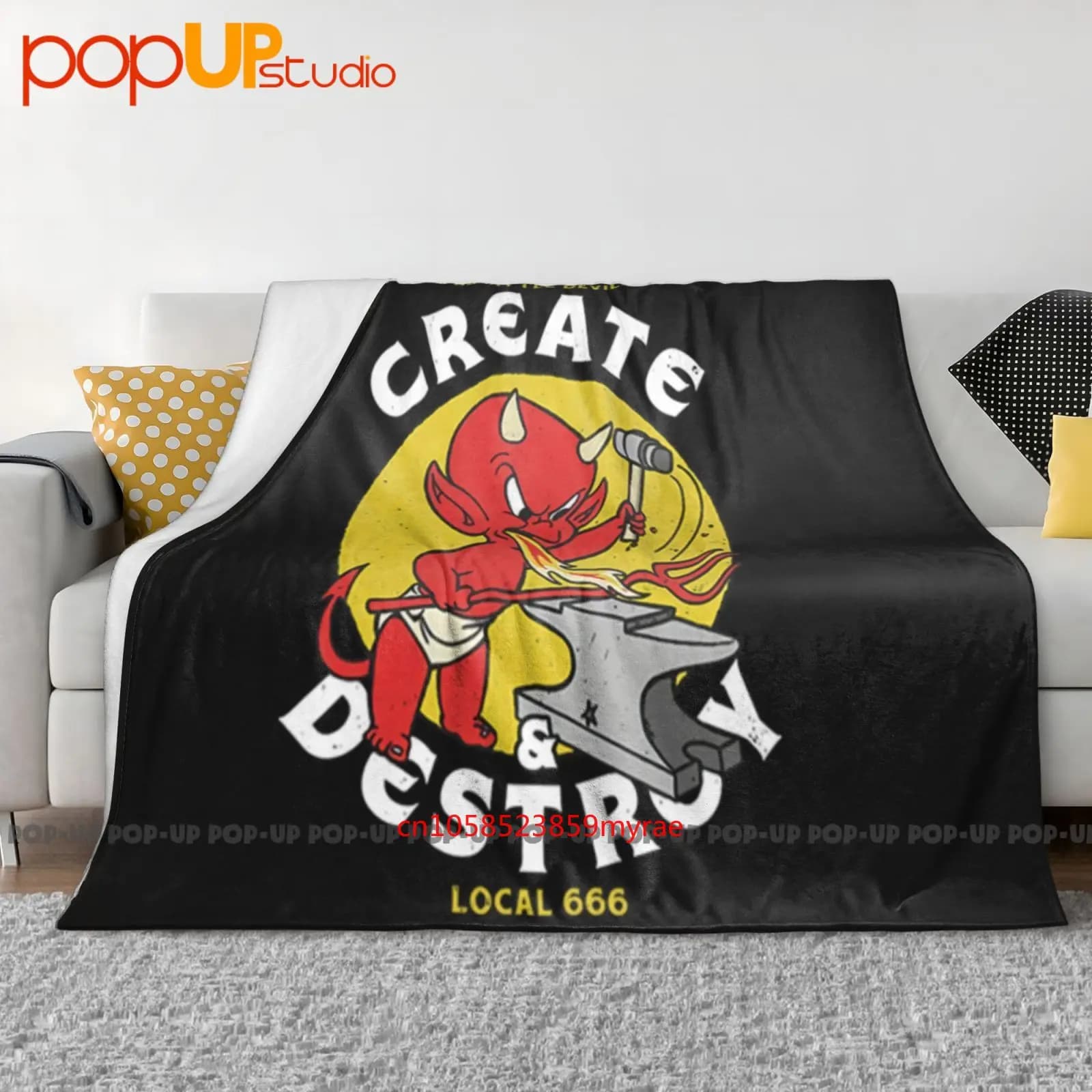 Hot Stuff Devils locali Little Devil Coperta ultra morbida Trapunta Copridivano invernale Copridivano