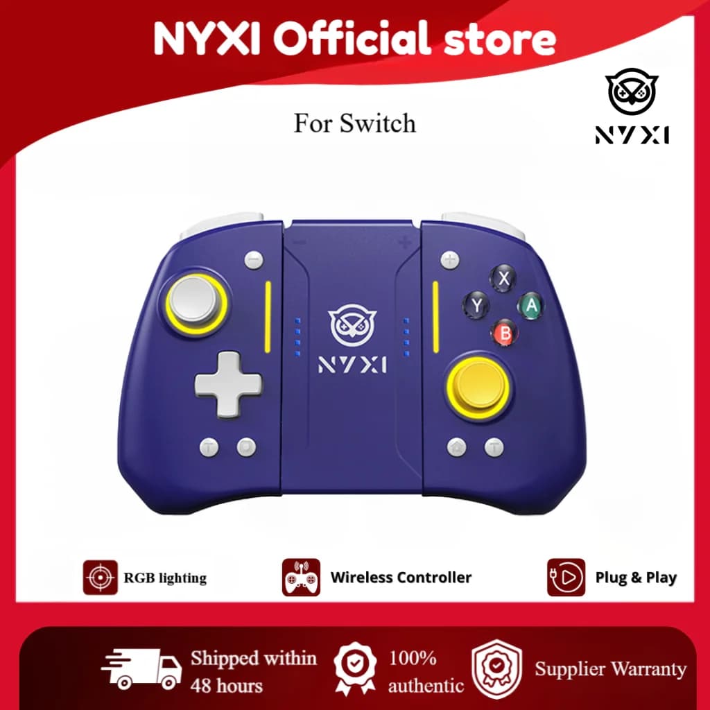 Controller di gioco Bluetooth wireless NYXI Hyperion pro per Switch2/Switch Purple - Design ergonomico Giochi portatili in movimento