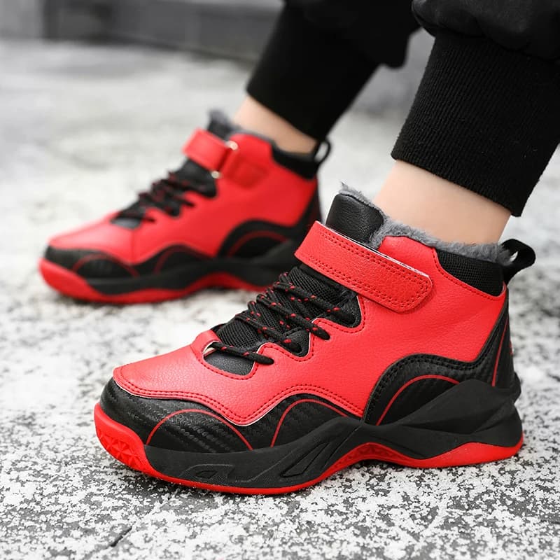 Scarpe da ginnastica invernali per bambini per scarpe casual sportive Moda per bambini traspiranti Scarpe casual in peluche calde Scarpe da tennis per ragazze dei ragazzi