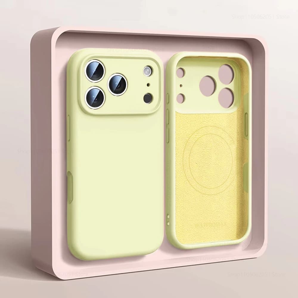 For Magsafe Magnetic Phone Case For iPhone 17 16 15 Pro Max 17Pro 16Pro Liquid Silicone Soft Cover For iPhone 14 13 Pro Max Case