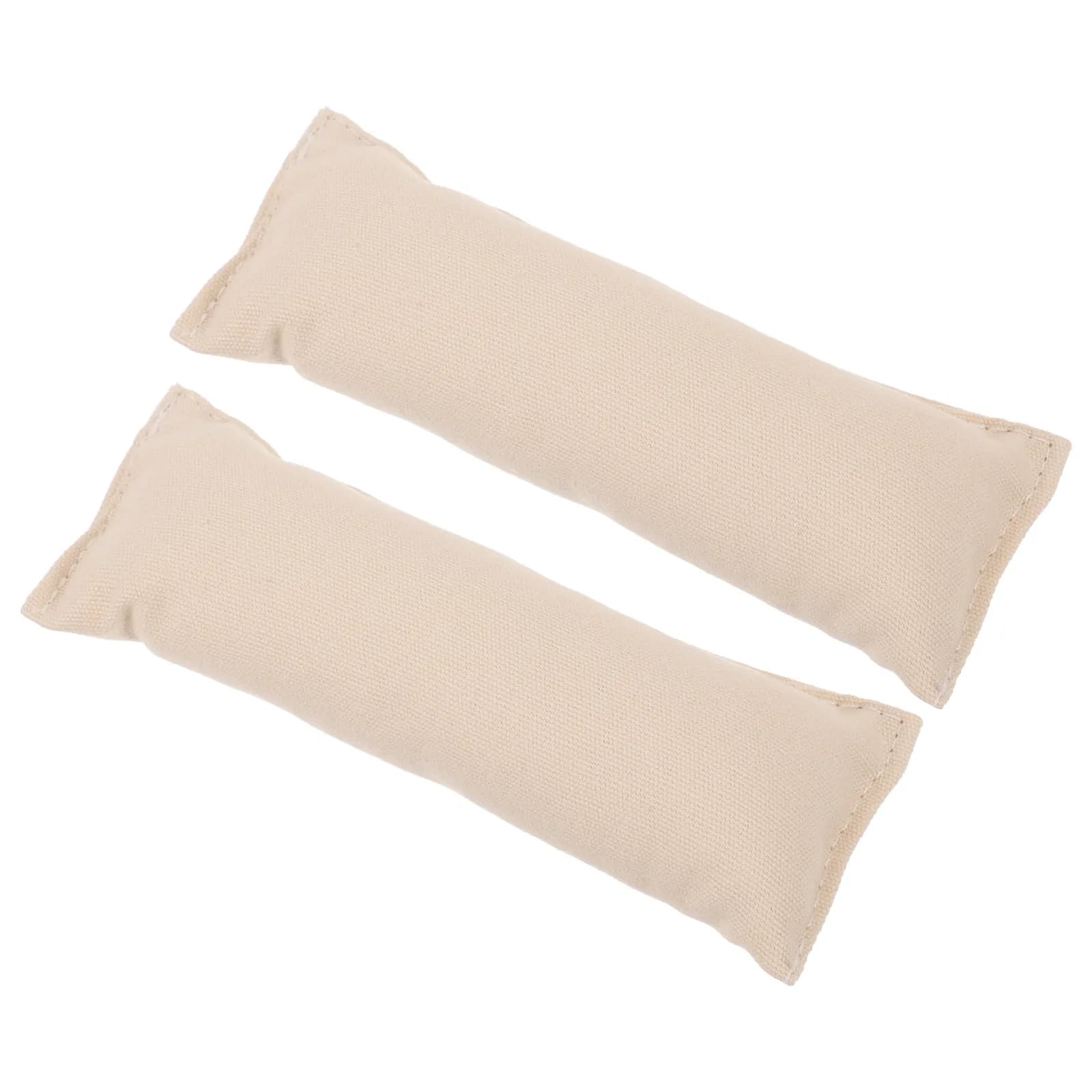 2 pezzi di cuscinetti ergonomici leggeri per gomito e polso per computer, per ufficio, scrivania, per alleviare l'affaticamento del braccio, 13x5 cm, bianco crema