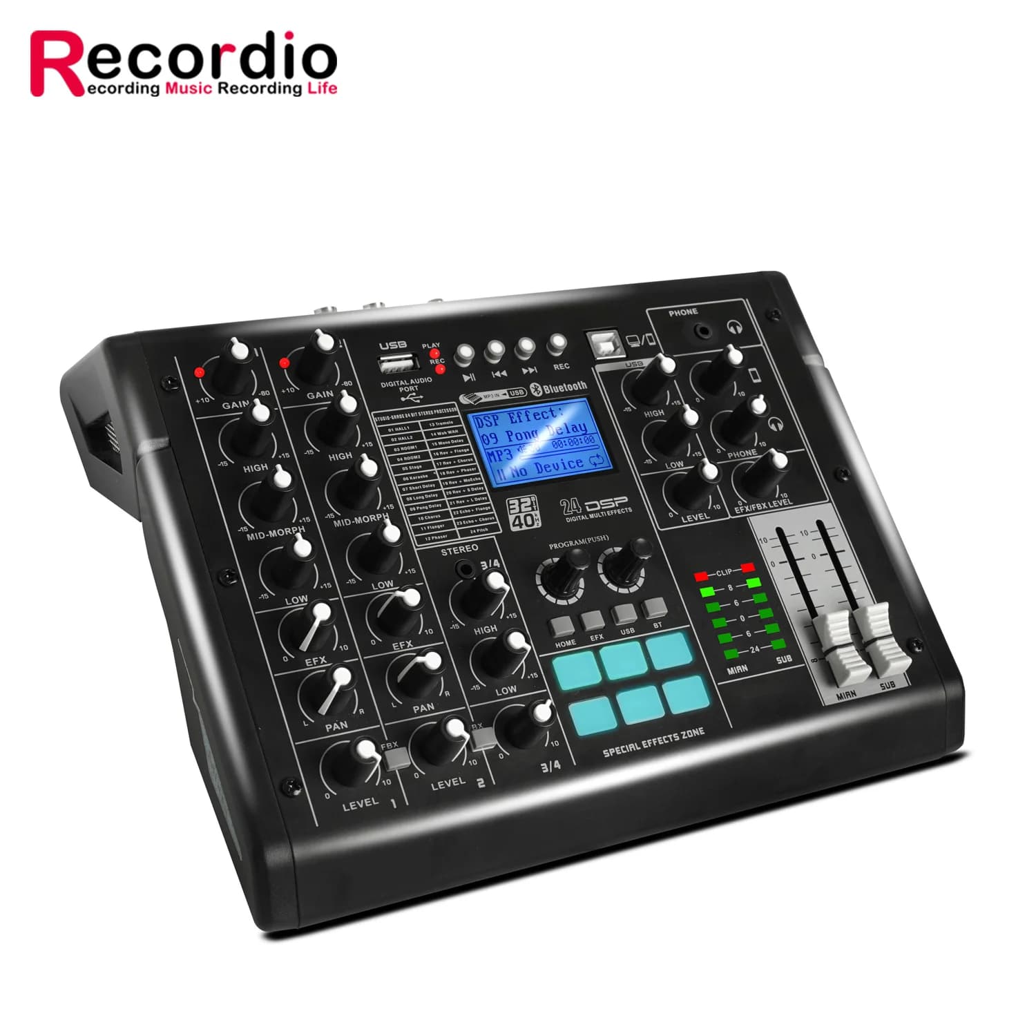 GAX-SK4 Mixer per trasmissione in diretta con scheda audio a 4 canali con scheda audio per registrazione karaoke piccola macchina multifunzionale all-in-one