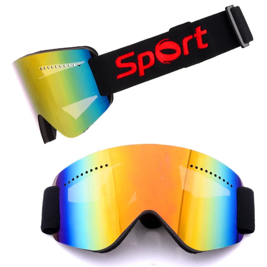 Occhiali da sci Snowboard Occhiali da neve per ampia visione Protezione UV Occhiali invernali unisex antiappannamento