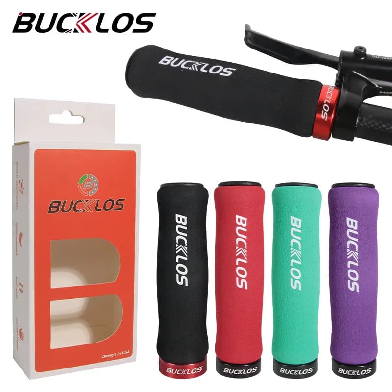 BUCKLOS MTB Bike Grips Cuffs Soft Bicycle Handlebar Cover Comfortable Sponge Mountain Bike Handles Bar Cuff MTB Bike Accessories