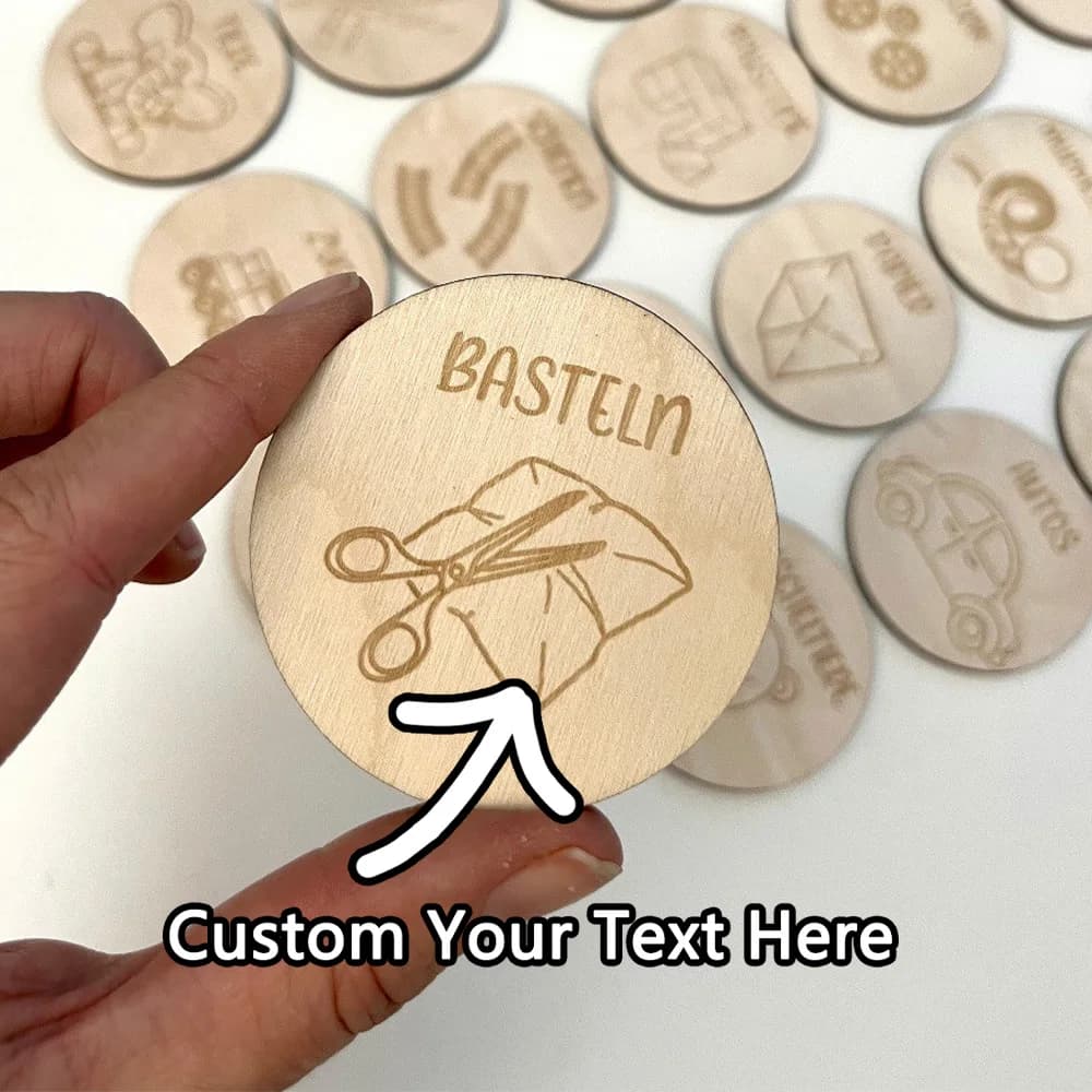 1 piece custom birth label: custom photo and text, ideal for the Zhuazhou ceremony, DIY, laser engraved, memory and valuable significant
