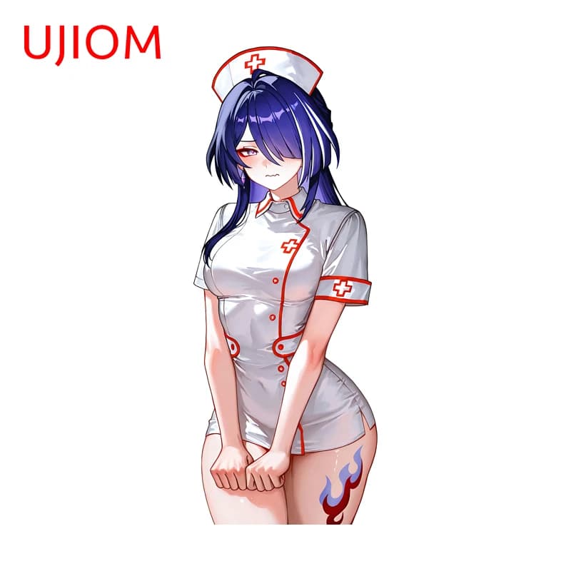 UJIOM Ada Wong Wall decal Attractive and creative woman's lock for doors, closets and bedrooms, PVC, waterproof, room accessories