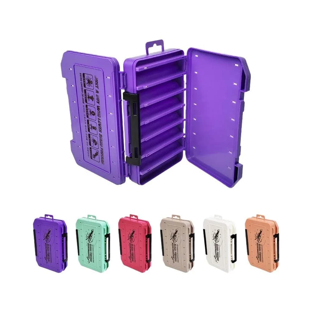 Squid Fishing Lure Box Double-Sided Waterproof Eging Tackle Case 26-05W Offshore Lightweight & Portable Fishing Tools