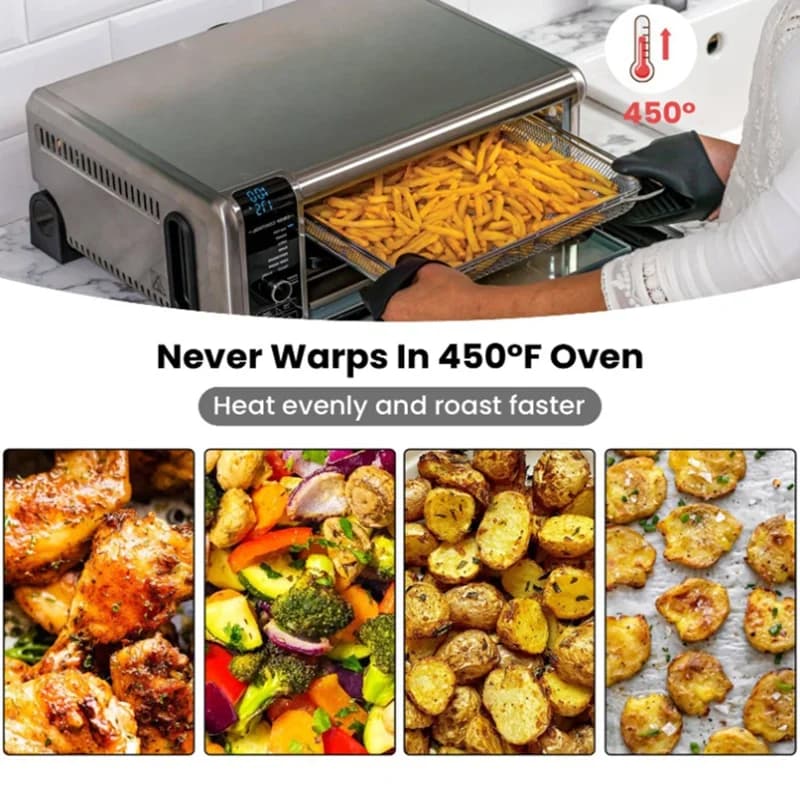 Replacement tray for air fryer CO130/CS130 Tostapane Oven Net basket Stainless steel air fryer accessories- A78