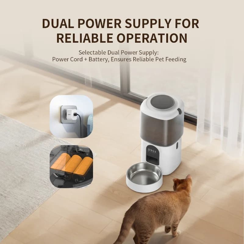 2in1 Eco-Friendly Modern Pet Water Fountain & Food Bowl WiFi Smart Automatic Cat Dog Feeder With Camera