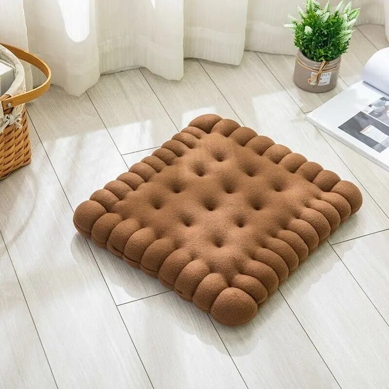 Peluche biscotti creativi cuscino quadrato biscotto realistico cibo Snack cuscino sedia seggiolino auto cuscino tappetino Yoga puntelli foto