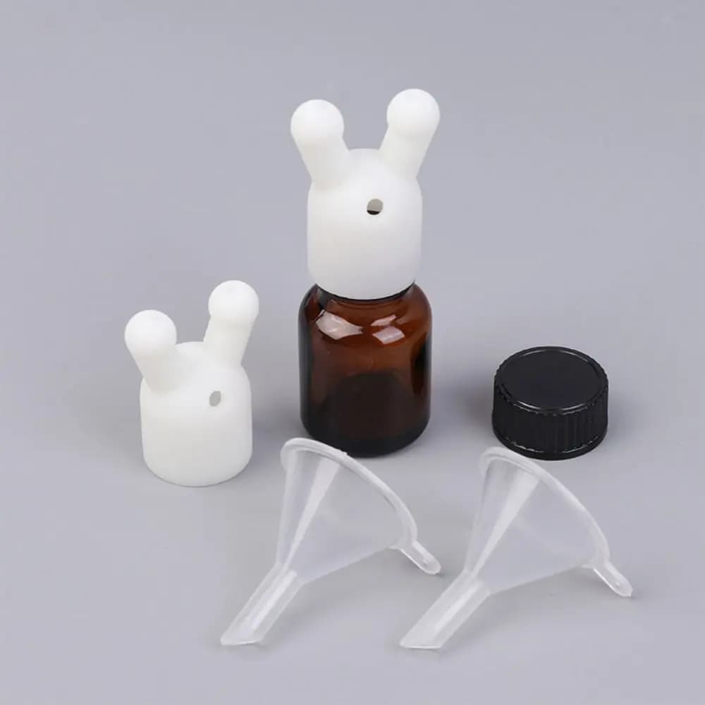 Nuovo Tappo Inalatore per Oli Essenziali Anti-perdita, Mini Dispenser in Plastica, Flacone Vuoto a Doppio Foro per Aromaterapia