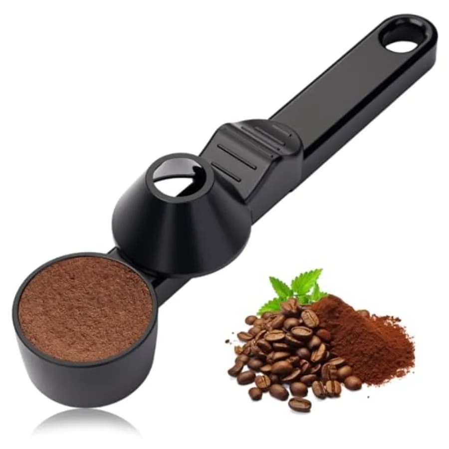 Coffee Scoop with Funnel for Ground Coffee, Protein Powder and Tea, for Reusable K-Cup Refillable Pods, 2 Tablespoon Mess-Free,