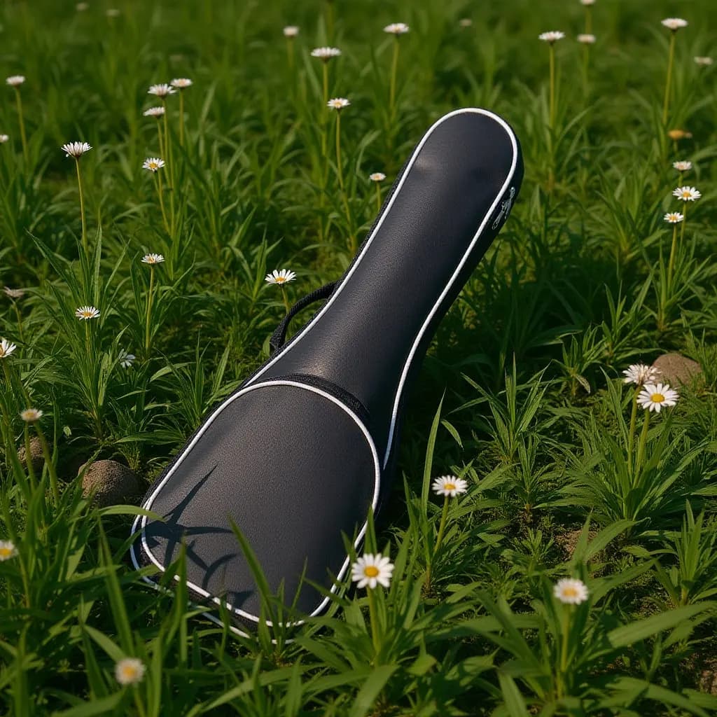 Borsa per ukulele nera da 23 pollici, custodia portatile ispessita, protezione impermeabile in tessuto Oxford per la conservazione degli strumenti musicali