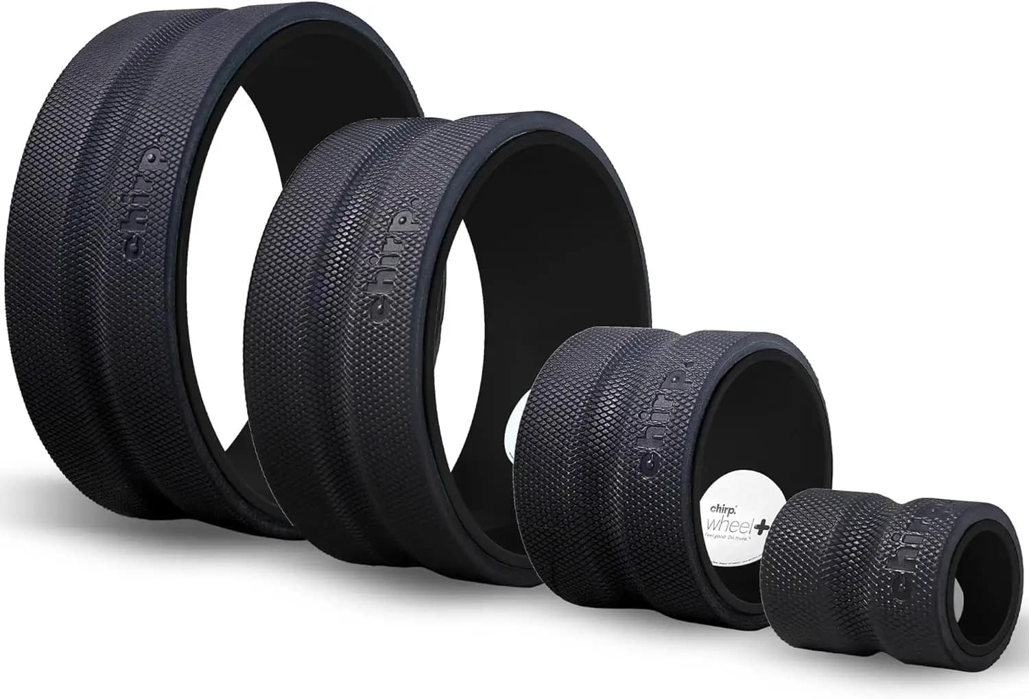 Foam roller for back and neck relief, spinal stretching tool, durable foam massage tool, supports 227 kg, 4 pack, black