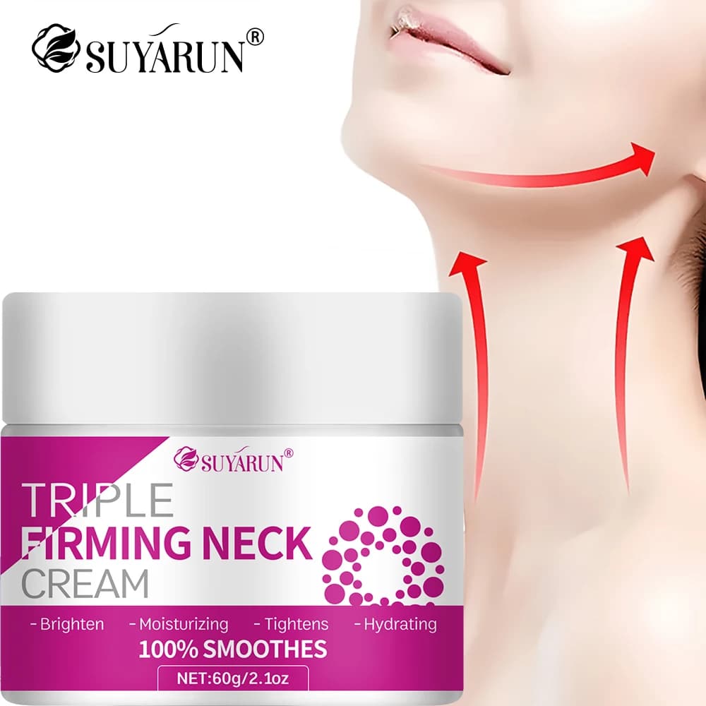 SUYARUN Crema per il collo tripla lifting - Idratante rassodante al collagene e retinolo all'acido ialuronico antietà per le rughe e la pelle cadente.