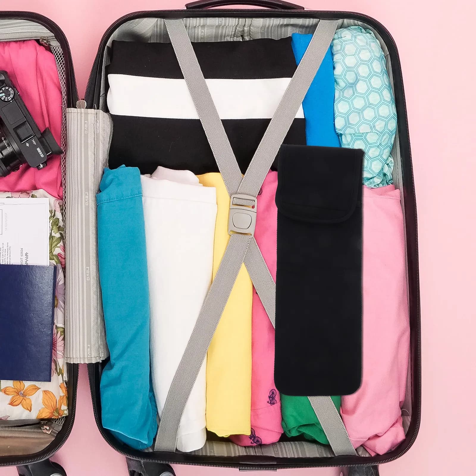 Travel Organizer for Neoprene Hair Harnesses Resistant to Calore and Urti per Ferro Arricciacapelli, Plate and Personal Items