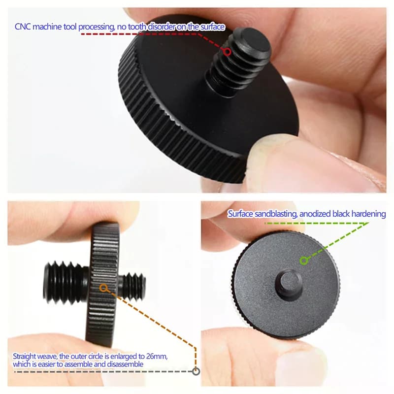 Universal conversion screws for camera 1/4 male to 3/8 double nuts Mounting screws for tripods Screws for camera quick release Mounting adapter