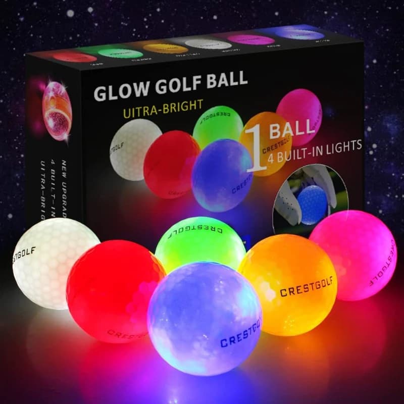 Palline da golf luminescenti Pratica notturna Pallina da golf durevole Allenamento all'aperto Pallina luminosa a LED portatile Attrezzatura sportiva professionale